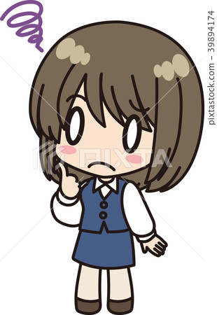 Female office worker _ anxiety 39894174