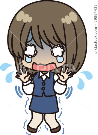 女性上班族_否認_淚流滿面 39894435