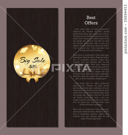 Best Offer Promo Poster with Golden Label Big Sale 39894453