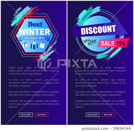Best Winter Sale Set of Web Vector Illustration 39894544