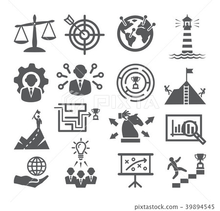 Strategy and Management icons Strategy and Management icons 39894545