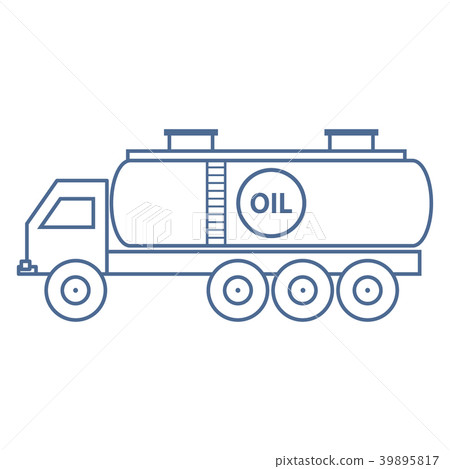 Stylized icon of the oil tanker/fuel tanker 39895817
