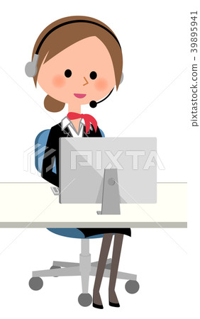 Uniform women PC and earphone microphone Uniform women PC and earphone microphone 39895941