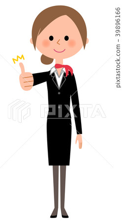 統一婦女的豎起大拇指 39896166