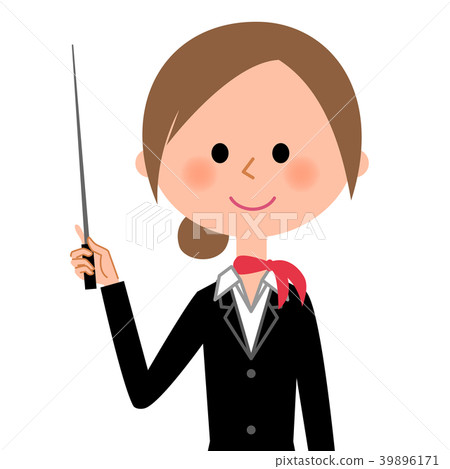 Uniform woman pointing rod 39896171