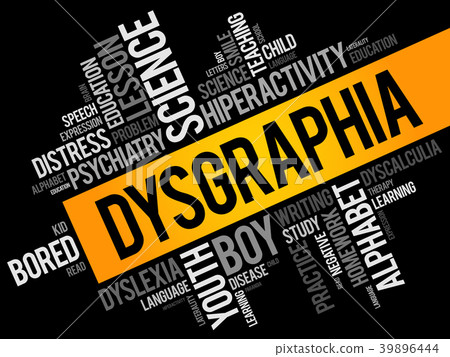 Dysgraphia word cloud collage 39896444
