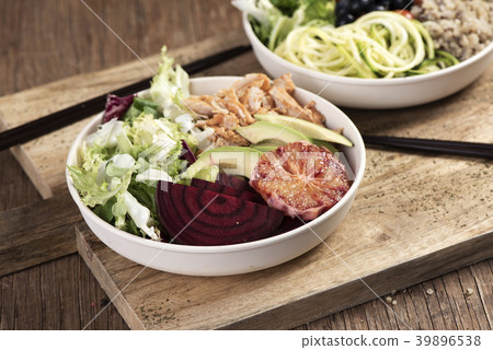 buddha bowls on a wooden table buddha bowls on a wooden table 39896538