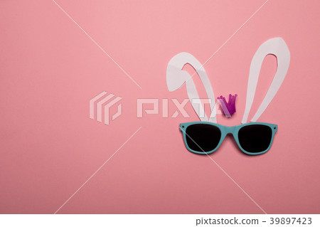 Abstract rabbit on the pink background. Abstract rabbit on the pink background. 39897423
