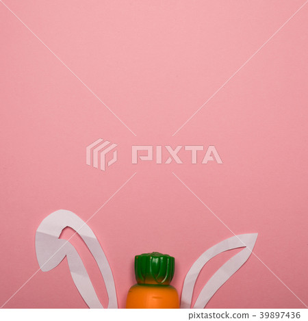 Abstract rabbit on the pink background. Abstract rabbit on the pink background. 39897436