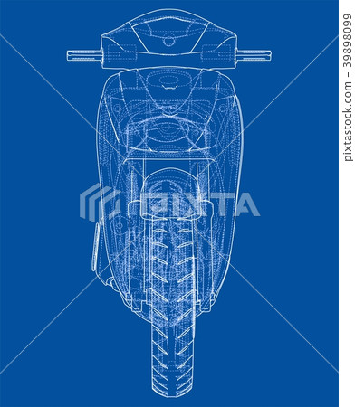 Scooter outline concept. Vector Scooter outline concept. Vector 39898099