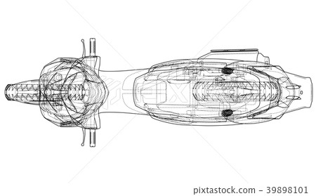 Scooter outline concept. Vector Scooter outline concept. Vector 39898101