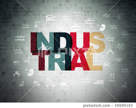 Industry concept: Industrial on Digital Data Paper Industry concept: Industrial on Digital Data Paper 39899183