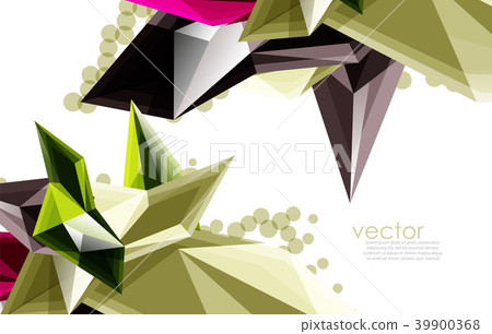 Color glass crystals on white background Color glass crystals on white background 39900368