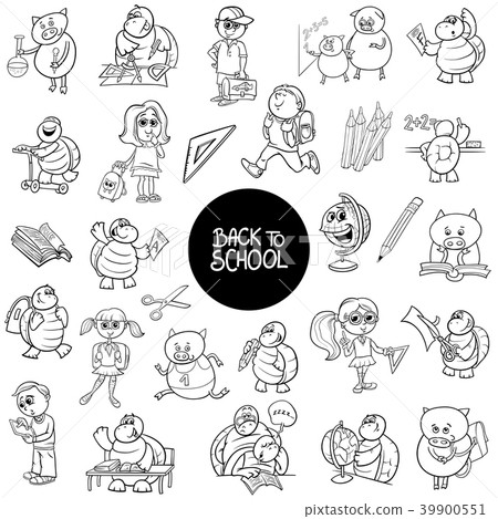 school and education carton characters set school and education carton characters set 39900551