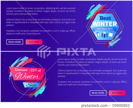 Best Winter Sale Web Pages Vector Illustration 39900803