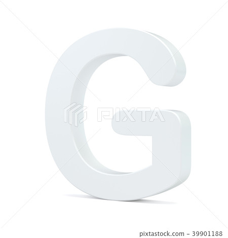 White letter G isolated on white background. 3d White letter G isolated on white background. 3d 39901188