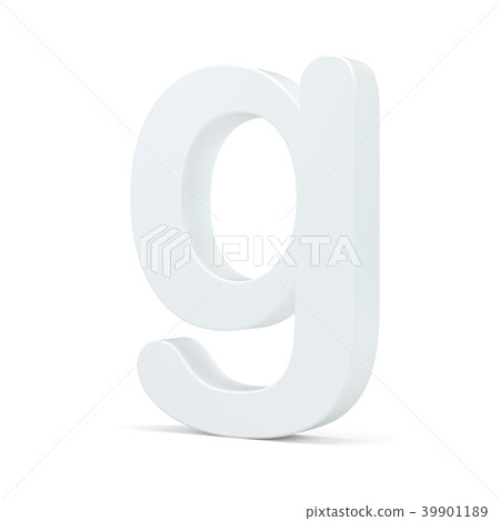 White small letter G isolated on white background White small letter G isolated on white background 39901189
