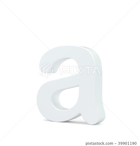 White small letter A isolated on white background White small letter A isolated on white background 39901190