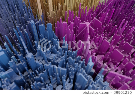 Abstract 3d rendering of chaotic cubes Abstract 3d rendering of chaotic cubes 39901250