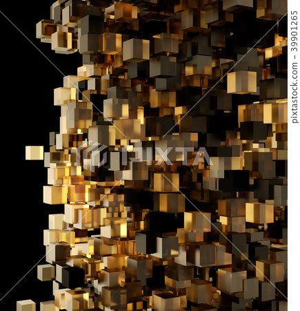 3d background glass cubes of different height. 3d 3d background glass cubes of different height. 3d 39901265
