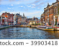 Picturesque views of the city center of Amsterdam 39903418