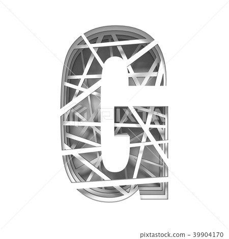 Paper cut out font letter G 3D Paper cut out font letter G 3D 39904170