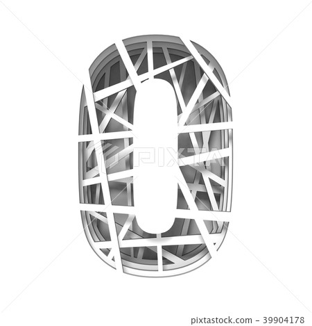 Download Paper Cut Out Font Letter O 3d Stock Illustration 39904178 Pixta