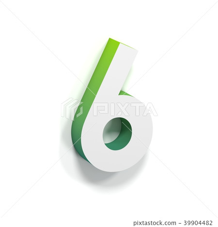Green gradient and soft shadow number SIX - 6 Green gradient and soft shadow number SIX - 6 39904482