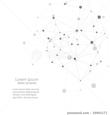 Modern vector design with elements of molecular 39905271