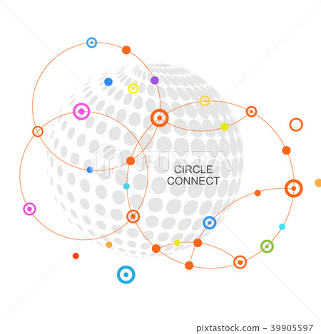 Halftone vector design. Abstract dotted circle 39905597