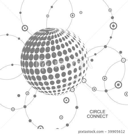 Halftone vector design. Abstract dotted circle Halftone vector design. Abstract dotted circle 39905612