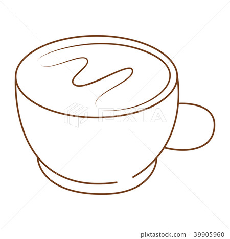 Outline coffee symbol 39905960