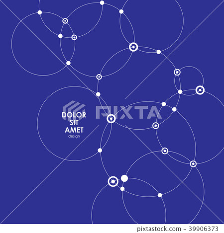 Abstract background with circles and dots. Connect - Stock Illustration ...