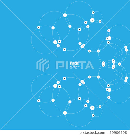 Abstract background with circles and dots. Connect 39906398