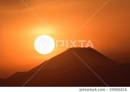 富士山和日落 39906816