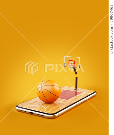 Unusual 3d illustration of a basketball ball Unusual 3d illustration of a basketball ball 39907462