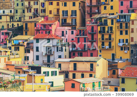 Colorful houses in Manarola, Cinque Terre - Italy 39908069