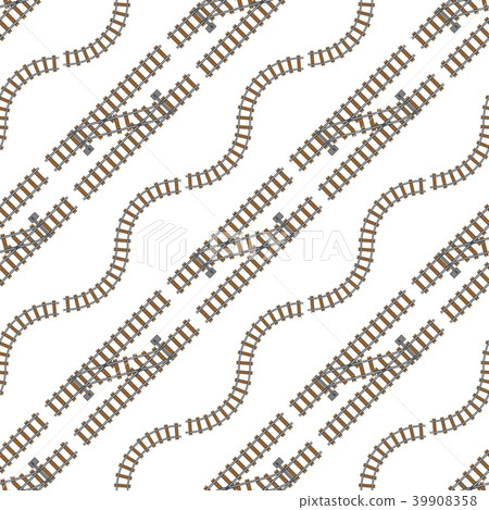 Vector illustration of railway parts grey rails 39908358