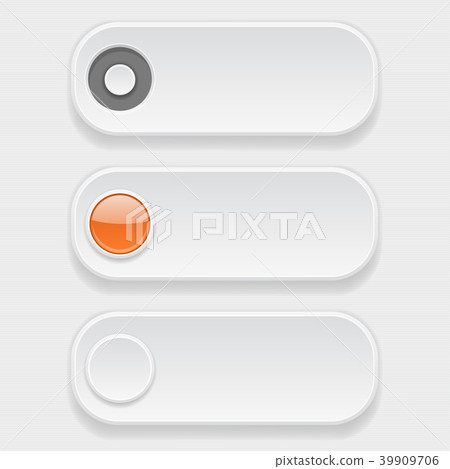 Oval white buttons with tags 39909706