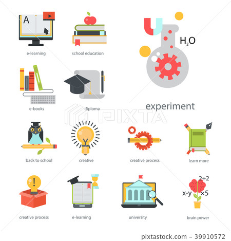 Distant learning flat design online education 39910572