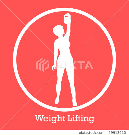 Stylized icon of fitness sport athletic woman Stylized icon of fitness sport athletic woman 39912610