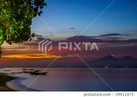 Boats near the Beach after Sunset Boats near the Beach after Sunset 39912875