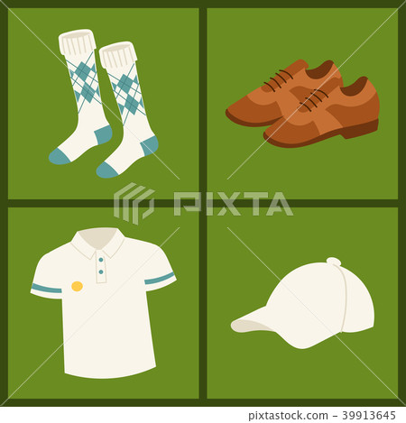 Golf clothes hobby equipment cart player golfing Golf clothes hobby equipment cart player golfing 39913645