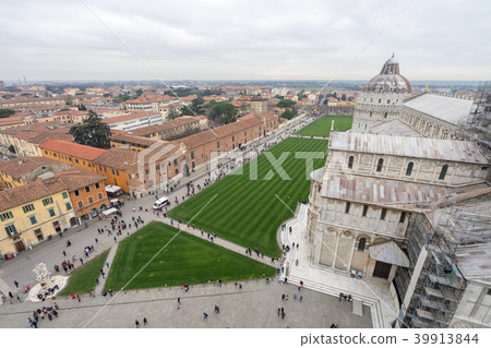 Pisa Cathedral seen from Leaning Tower of Pisa Pisa Cathedral seen from Leaning Tower of Pisa 39913844
