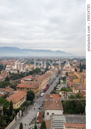 Landscape of the city of Pisa seen from the Leaning Tower of Pisa 39914785