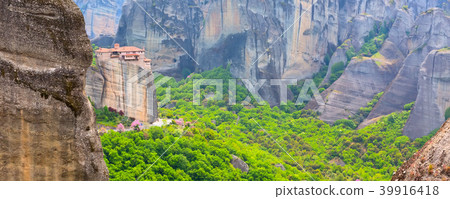 Meteora monastery on the high cliff, Greece Meteora monastery on the high cliff, Greece 39916418
