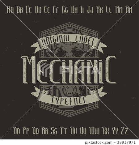 Original label typeface Original label typeface 39917971