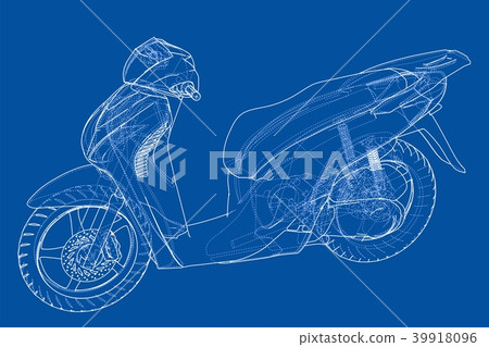 Scooter outline concept. Vector Scooter outline concept. Vector 39918096