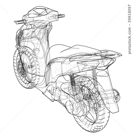Scooter outline concept. Vector Scooter outline concept. Vector 39918097