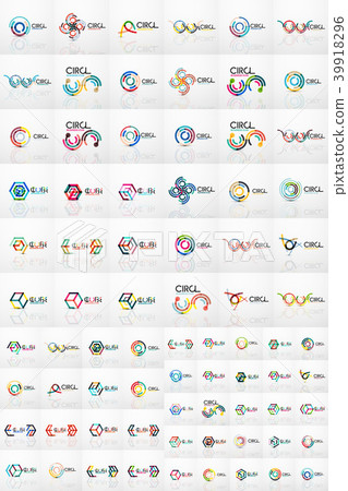 Logo mega collection, abstract business icon set - Stock Illustration ...